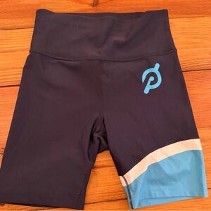Peloton Women's Black Shorts with Blue Accents